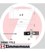ZIMMERMANN - 240981703 - Колодки тормозные передние VAG mit Zubeh