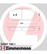 ZIMMERMANN - 243471801 - Колодки