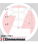 ZIMMERMANN 243511701 Гальмiвнi колодки дисковi