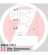 ZIMMERMANN - 245101701 - Колодки тормозные Opel, Chevrolet