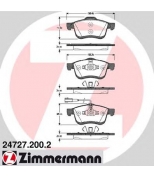 ZIMMERMANN - 247272002 - Комплект тормозных колодок  дисковый тормоз