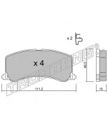 TRUSTING - 2570 - Комплект тормозных колодок, диско