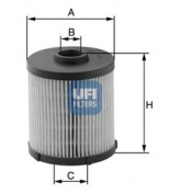 UFI - 2602000 - Фильтр топливный
