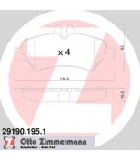 ZIMMERMANN - 291901951 - Колодки торм.задние SBB MB-Benz, VW