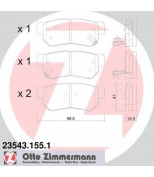 ZIMMERMANN - 235431551 - Комплект тормозных колодок, диско