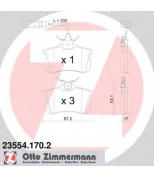 ZIMMERMANN - 235541702 - Комплект тормозных колодок дисковый тормоз