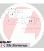 ZIMMERMANN - 238071901 - Гальмiвнi колодки дисковi