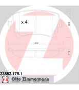 ZIMMERMANN - 238821751 - Комплект тормозных колодок, диско