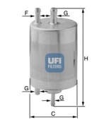 UFI 3183400 Фильтр топл.MERCEDES A140-A210 W168