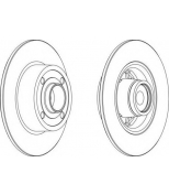 FERODO DDF15711 Brake disk with bearing