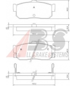 ABS - 36742 - Комплект тормозных колодок, дисковый тормозной механизм