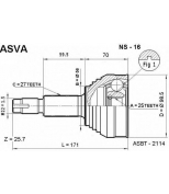 ASVA - NS16 - Шрус наружный 25x56x27