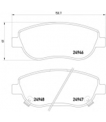 TEXTAR - 2494601 - Колодки торм.пер. TOYOTA Avensis, Verso 01/09>