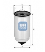 UFI 2437100 Фильтр топливный Ford