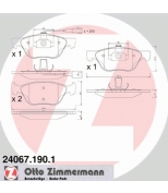 ZIMMERMANN - 240671901 - Колодки тормозные дисковые, комплект