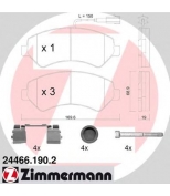 ZIMMERMANN - 244661902 - Колодки тормозные передние PSA, Fiat mit Zubeh