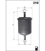 MECAFILTER - ELE3652 - Фильтр топливный! ford maverick 2.4 96-98  nissan almera 1.4-2.0 95