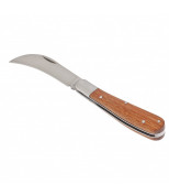PALISAD 79001 Нож садовый, 170 мм, складной, изогнутое лезвие, деревянная рукоятка. PALISAD