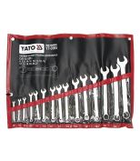 YATO YT0065 Набор ключей комбинированных 15 пр: 6-8  10-15  17-19  22  24  27 мм  на полотне