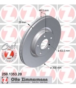 ZIMMERMANN 250135320 Тормозной диск пер FORD FOCUS II