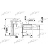 PATRON - PCV1244 - ШРУС наружн к-кт ALFA ROMEO: 145 1.9 JTD 94-01, 146 1.9 JTD 94-01, 156 1.9 JTD/1.9 JTD/1.9 JTD/1.9 JTD 16V/2.4 JTD/2.4 JTD/2.4 JTD/2.5 V6 24V/2.5 V6 2