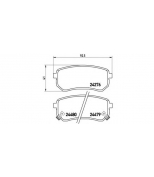 BREMBO - P30033 - Торм.колодки HYUNDAI i10 1.1 Kw 48 12/07 -   R / HYUNDAI i10 1.1 Kw 49 01/08 -   R / HYUNDAI i10 1.