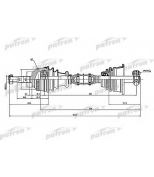 PATRON - PDS1115 - Полуось лев RENAULT: MEGANE Break 1.4 16V/1.4 e/1.6 e/1.9 D 99-03, MEGANE Cabriolet 1.6 e/2.0/2.0 i 96-03, MEGANE Classic 1.4/1.4 16V/1.6 e/1.6 i/1.9 D/1