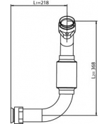 DINEX - 54231 - Приемная труба глушителя TRUCK ACTROS (1996>) от турбины (правая) 3-из