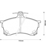 JURID - 571942J - Колодки торм. MITSUBISHI CARISMA передн. к-т