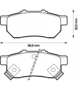 JURID - 572473J - Колодки торм зад с датч CIVIC1.6VTi