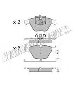 TRUSTING - 5746 - К-т передних тормозных колодок дисков.