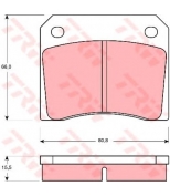TRW - GDB557 - Колодки тормозные дисковые GDB557