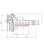 KAMOKA - 7108 - Шрус, внеш. 26/23/56MM/48ABS TOYOTA CARINA II 97