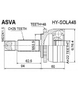 ASVA - HYSOLA48 - Шрус наружный 22x55x25