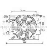 AVA - HY7546 - Вентилятор радиатора HYUNDAI SOLARIS 1.4 +AC