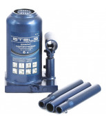 STELS 51117 Домкрат гидравлический бутылочный телескопический, 6 т, H подъема 170-420 мм. STELS
