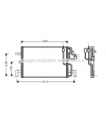 AVA - SB5032 - Радиатор кондиционера: 900/85-98/2.0/2.1/2.3/2.5