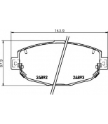 HELLA - 8DB355015341 - Колодки тормозные дисковые