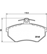 HELLA - 8DB355017901 - колодки тормозные дисковые