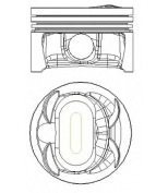 NURAL - 8743390000 - Поршень dm.76.50x1.20x1.50x2.00 STD Цена за 1 шт (Elastoval)