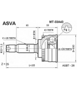 ASVA MT33A43 ШРУС НАРУЖНЫЙ 24x54x25 (MITSUBISHI : LEGNUM (EA5W)