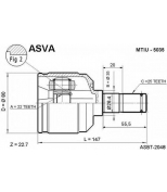 ASVA - MTIU5035 - Шрус внутренний 22x35x25 (accent 1995-1999, pony) asva [12]