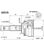 ASVA - MTN94A43 - ШРУС НАРУЖНЫЙ 30x54x25 (MITSUBISHI : CHARIOT/GRAND