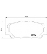 PAGID - T1316 - Колодки торм.пер.Lexus RX 300 97-, 400h 04-  3.0