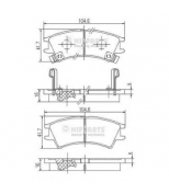 NIPPARTS - J3600524 - Колодки тормозные HYUNDAI ATOS 1.0-1.1 98- передние