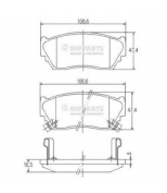 NIPPARTS - J3601048 - Колодки диск. 100NX, SUNNY 10.90-07.96 4106050Y94