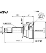ASVA - TY68 - Шрус наружный 22x58x24 (toyota : yaris) asva