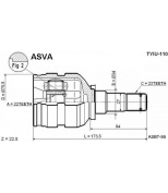 ASVA - TYIU110 - ШРУС ВНУТРЕННИЙ 22x34x23 (TOYOTA   AVENSIS 220 (1997-2000) COROLLA 110) ASVA