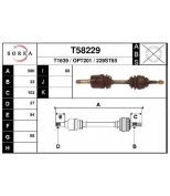 EAI - T58229 - T58229_привод левый! 590mm Opel Zafira/Astra 2.2DTi 02-05