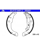 ATE - 03013704912 - Колодки бараб cit c3/ds3 1.4vti 09-/pgt 207 1.4/1.4hdi/1.6hdi 06- 228x42
